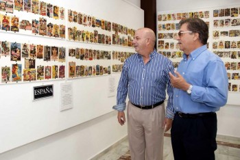 Manolo Izquierdo y Pepe Nieto - expocine Pepe Nieto junto al organizador de la exposición Manolo Izquierdo