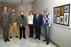 exposicion estampaciones Inauguráción de la muestra ayer tarde