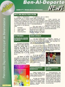 benaldeporte_00 Primer número del boletín Ben Al Deporte News