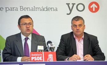 PSOE_JAVIER CARNERO_MIGUEL_ANGEL_HEREDIA Javier Carnero ha presentado el proyecto junto a Miguel Angel Heredia