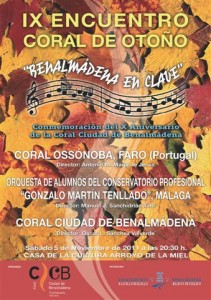 Cartel Encuentro Coral Benalmadena en clave 5.11.11